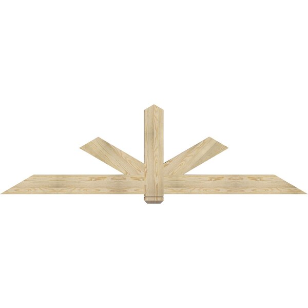Ekena Millwork Kennewick Rough Sawn Timber Gable Bracket, Douglas Fir, 96"W x 28"H x 4"D x 6"F, 7/12 Pitch GBW096X28X0406KEN00RDF - main